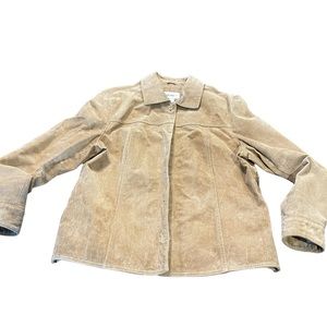Vintage‎ Cherokee Genuine Leather Suede Coat XL Tan